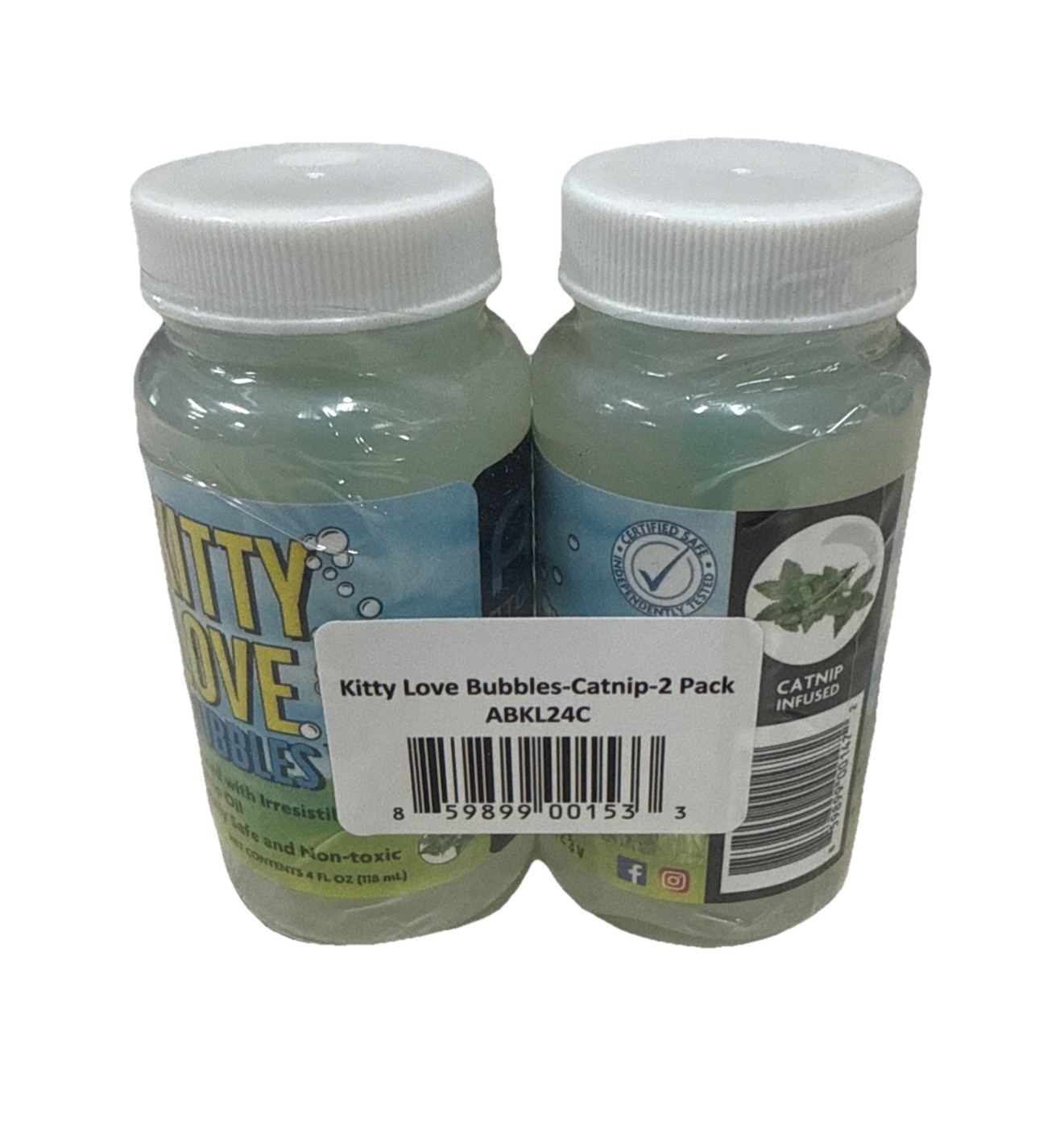 Kitty Love Bubbles, Catnip Scented, 4 Oz Each, (2 PACK)