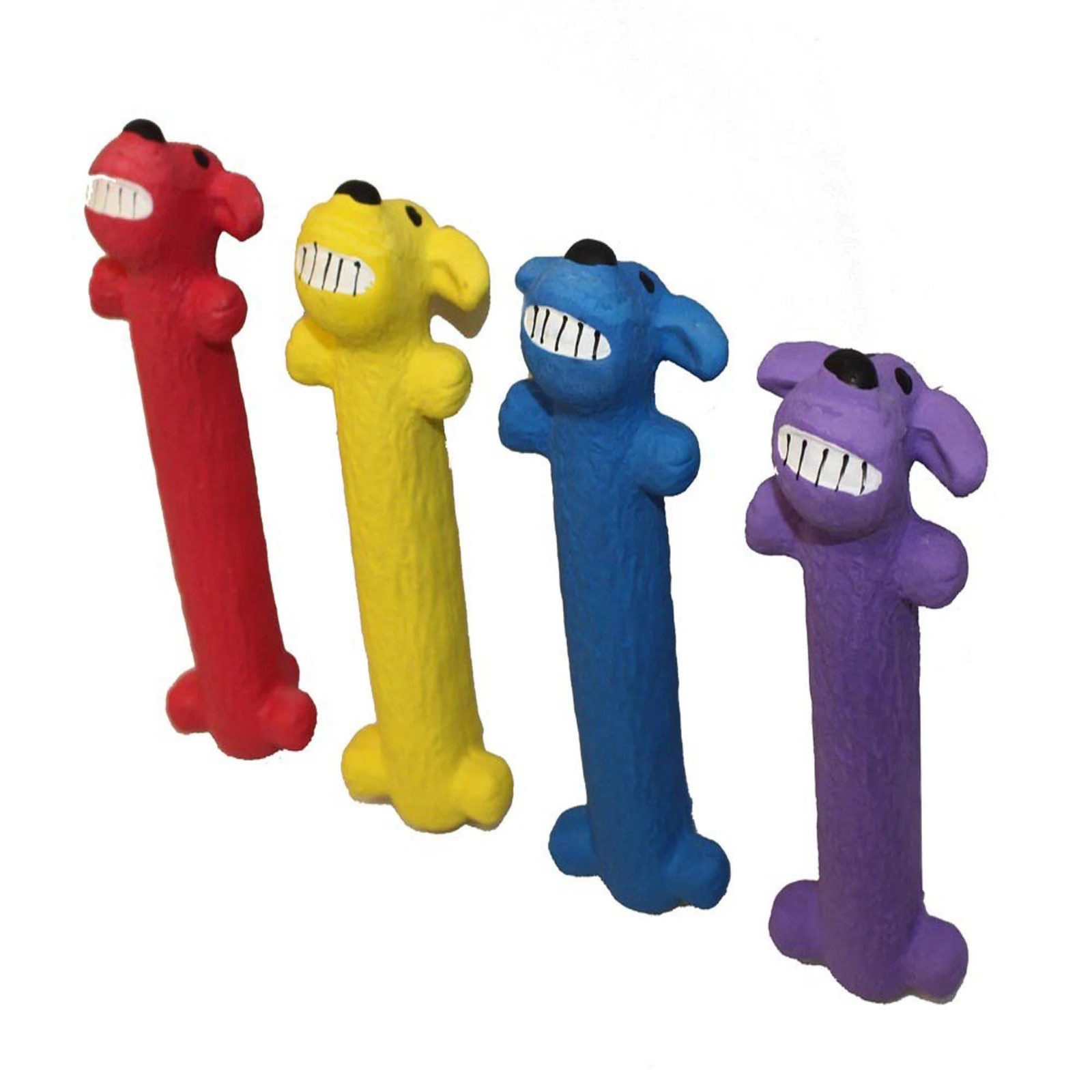 Multipet Loofa Latex Assorted Colors 6in
