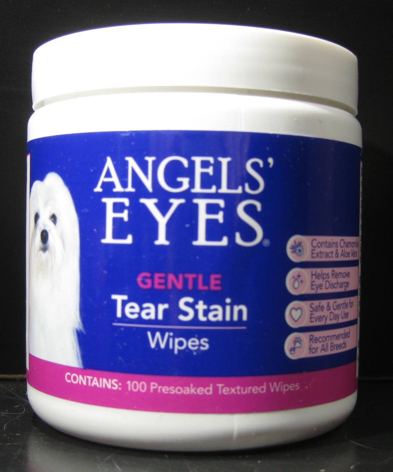 Angels‘ Eyes Gentle Tear Stain Wipes for Dogs and Cats 100 Presoaked Exp. 2028+