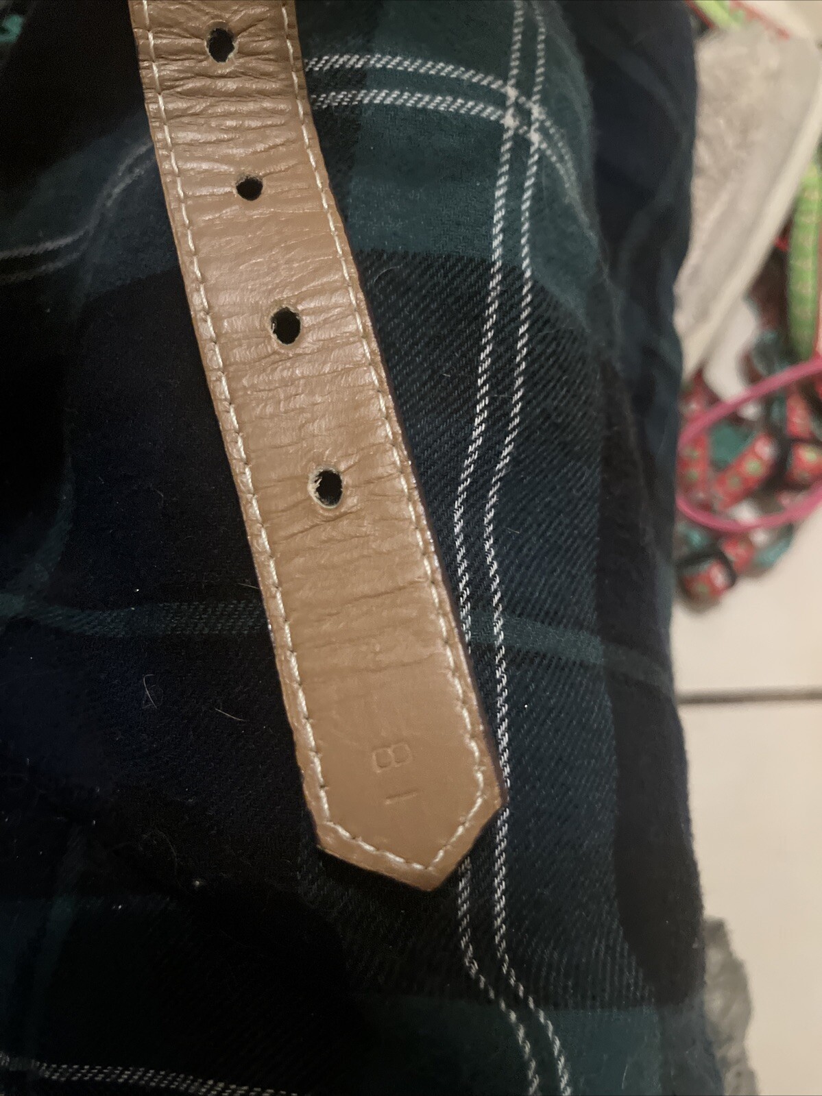 Dog Quality Leather Distressed Brown 18 Gold Hardware Collar XL