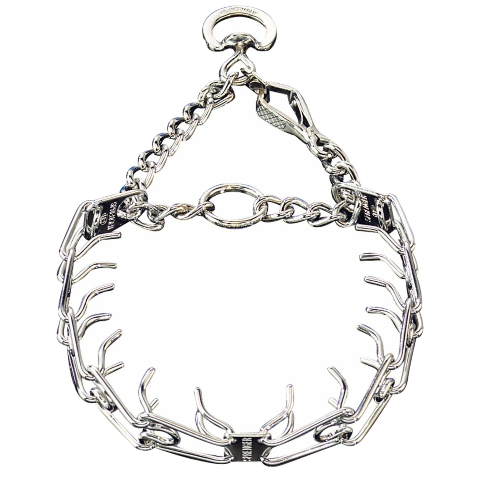 Herm Sprenger Chrome Plated Steel Training Prong Collar with Quick Release Sn…