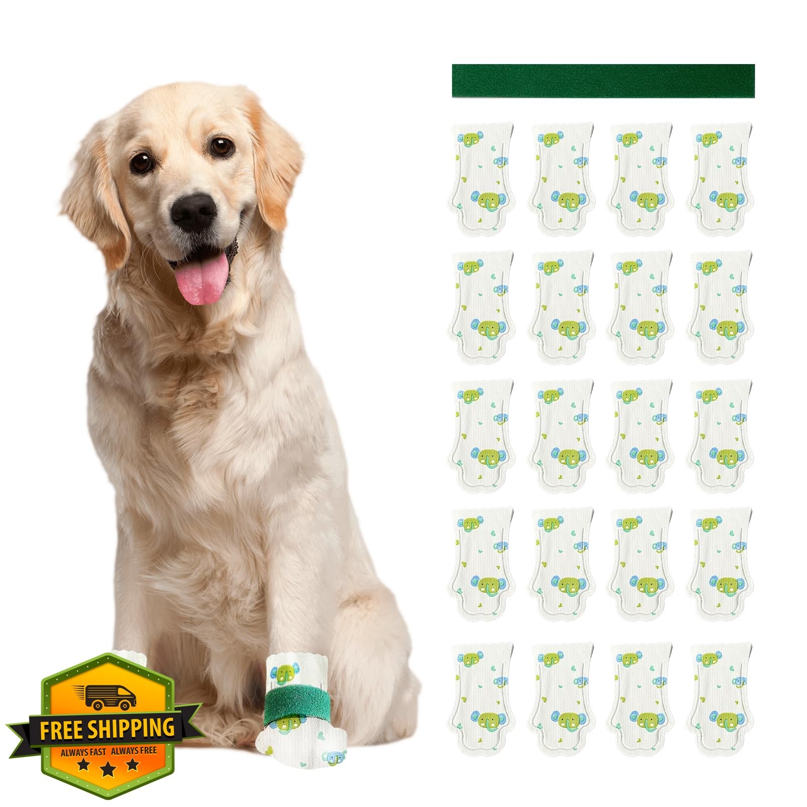 Furrtripsy Disposable Dog Booties Medium Paw Width 1.78-2.56″