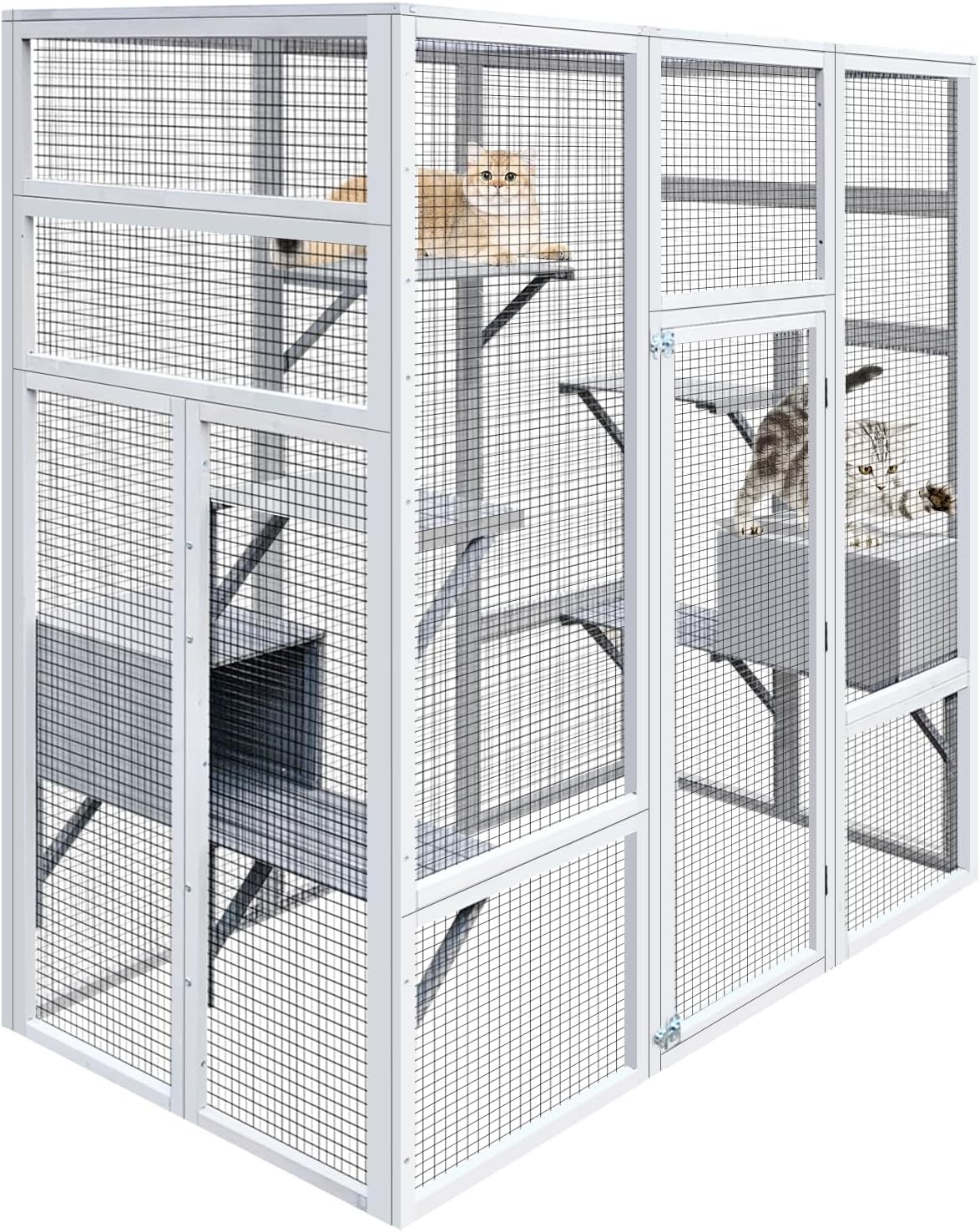 Outdoor Cat House Cat Enclosure Mulitiple Cats Large Walk in Catio Feral Shelter