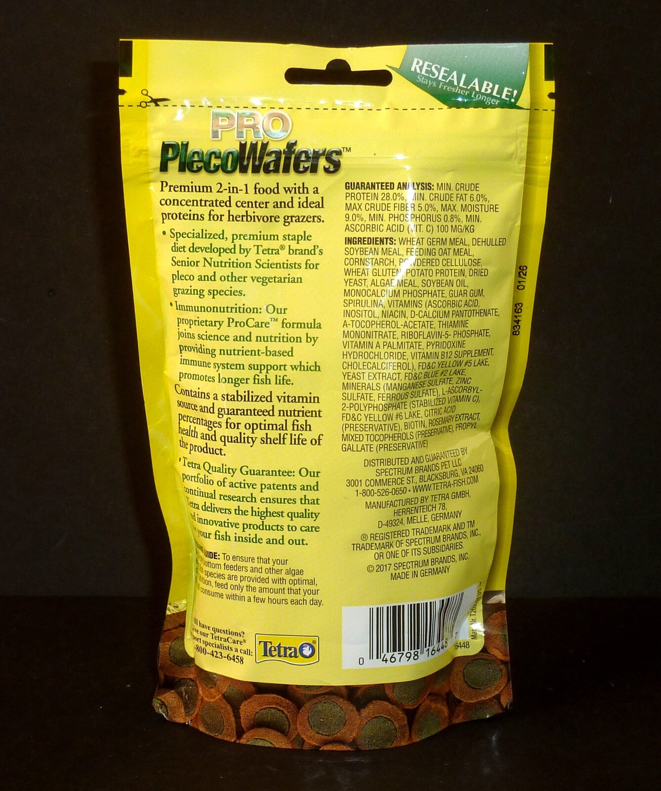 Tetra PRO Pleco Wafers for Algae Eaters, 5.29-Ounce BB: 01/2026 FREE SHIPPING!!