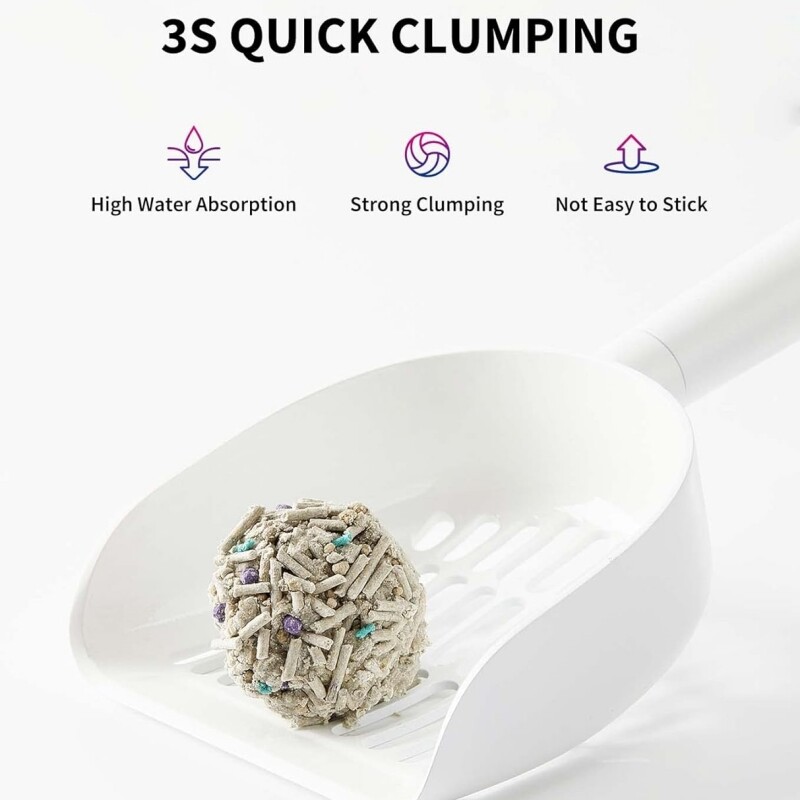 PETKIT Mixed Cat Litter Fast Clumping,Flushable,Dust-Free Bentonite Litter