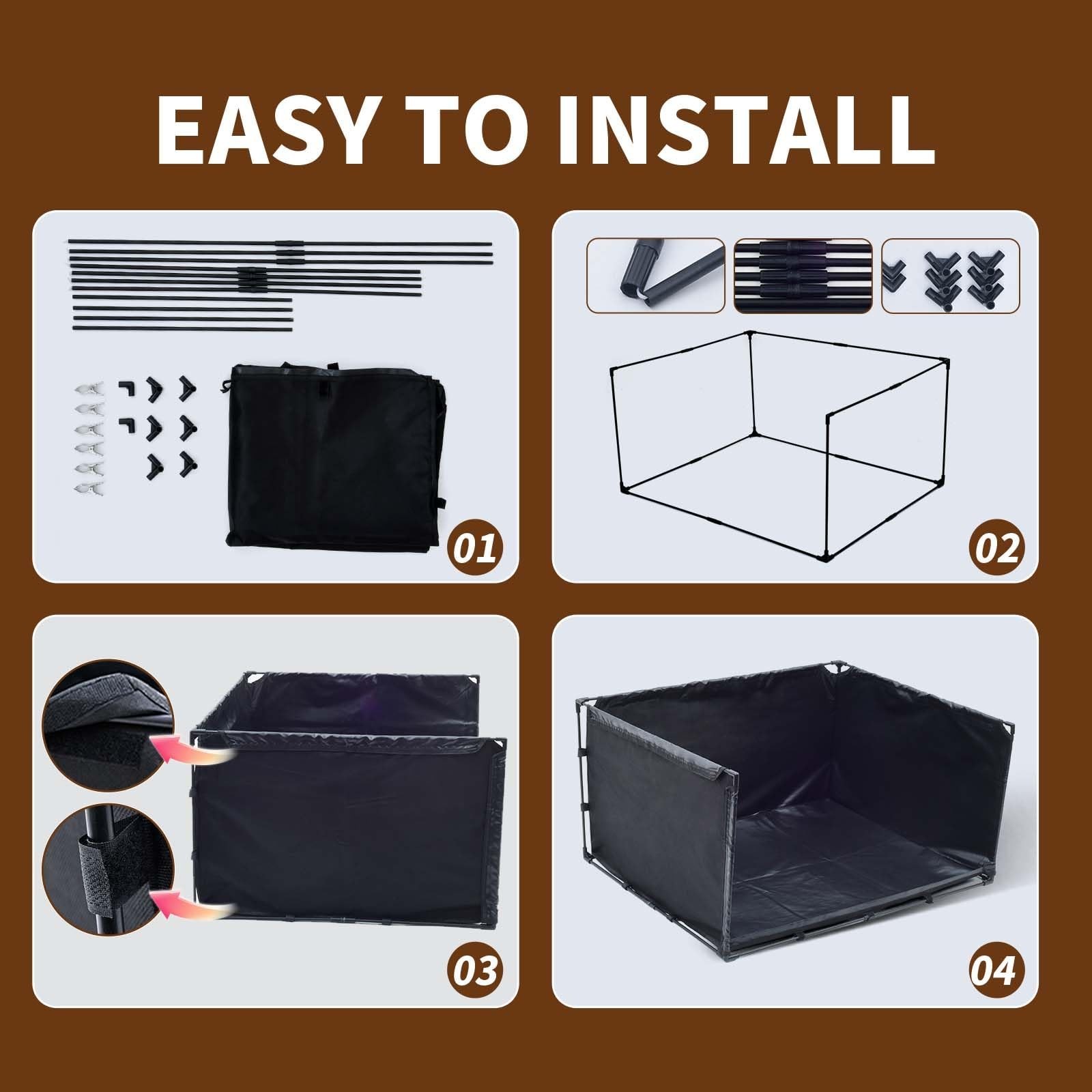 Dog Litter Box Indoor for Medium Dogs,Pee Pad Holder with High Walls(34.64″*2…