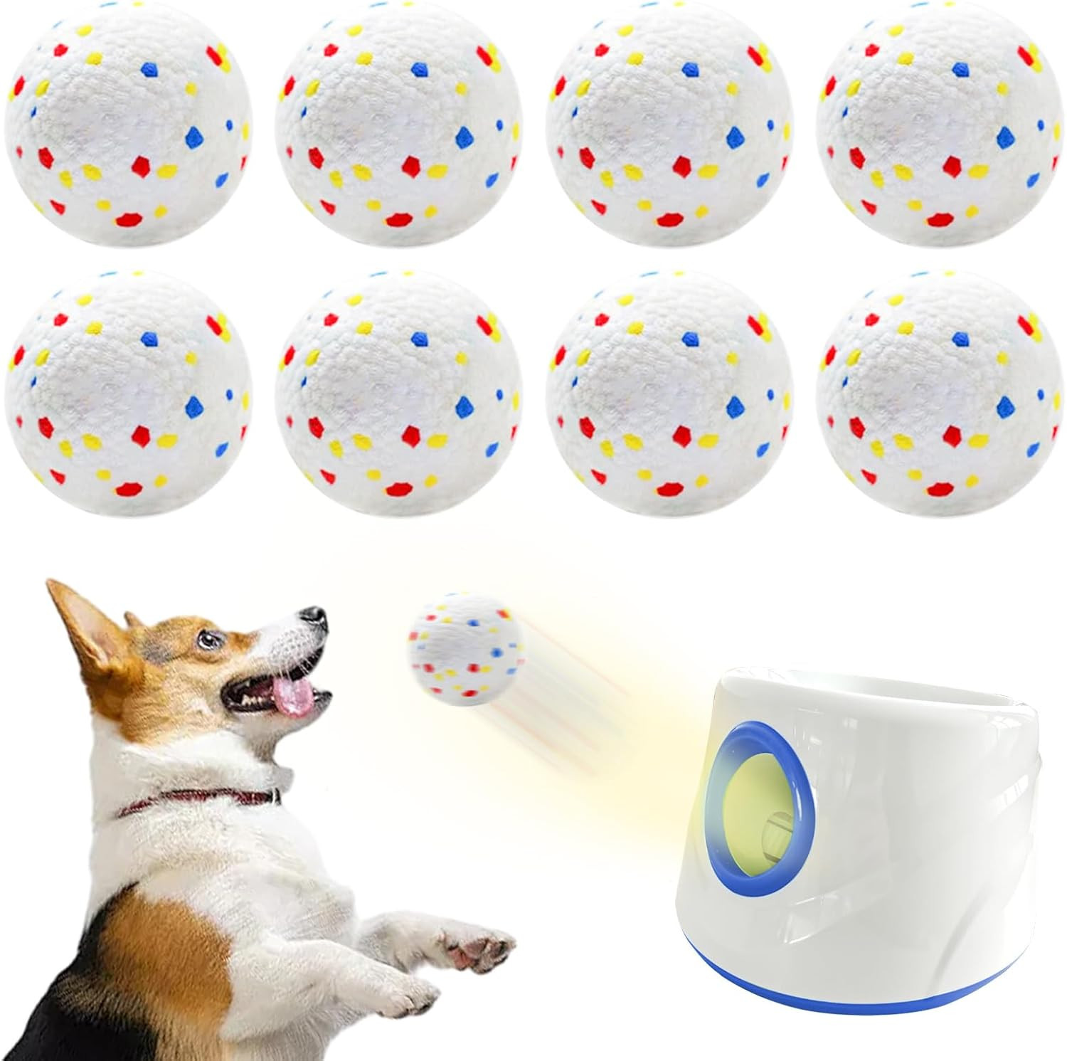 8 Pack Dog Balls, Dog Toy Balls 2.28“ – Indestructible Dogs Ball for Aggressive