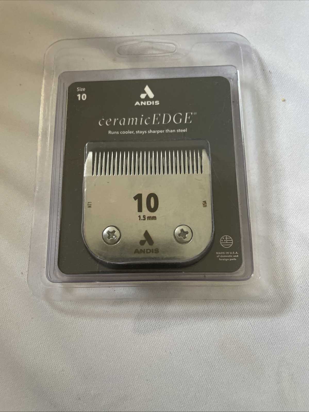 Andis CeramicEdge Size 10 Clipper Blade 1.5mm (1/16″) Item #64315 New in Package
