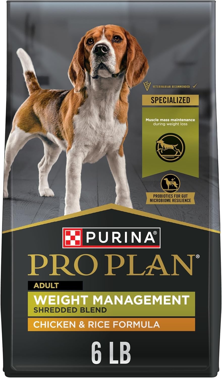 Weight Management Dog Food Dry Shredded Blend Chicken & Rice Formula 6 lb. Bag