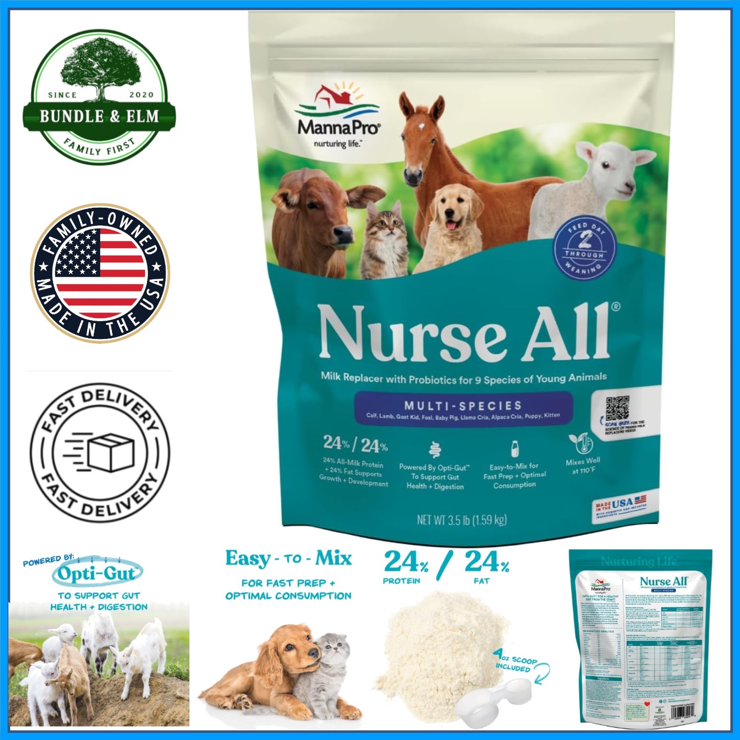 Nutritious Milk Replacer for Foals, Piglets, Goats, and Small Breeds