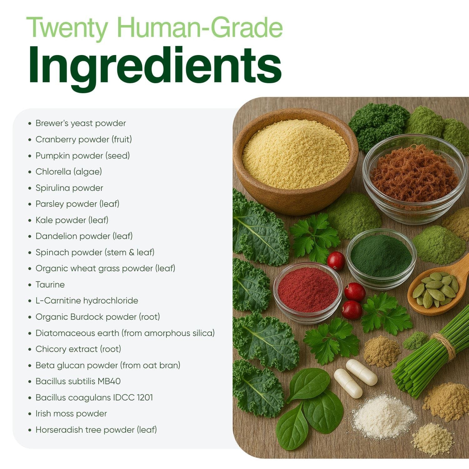 Iron Paws Human-Grade Superfood For Dogs, Premium Greens Powder Supplement Fo…
