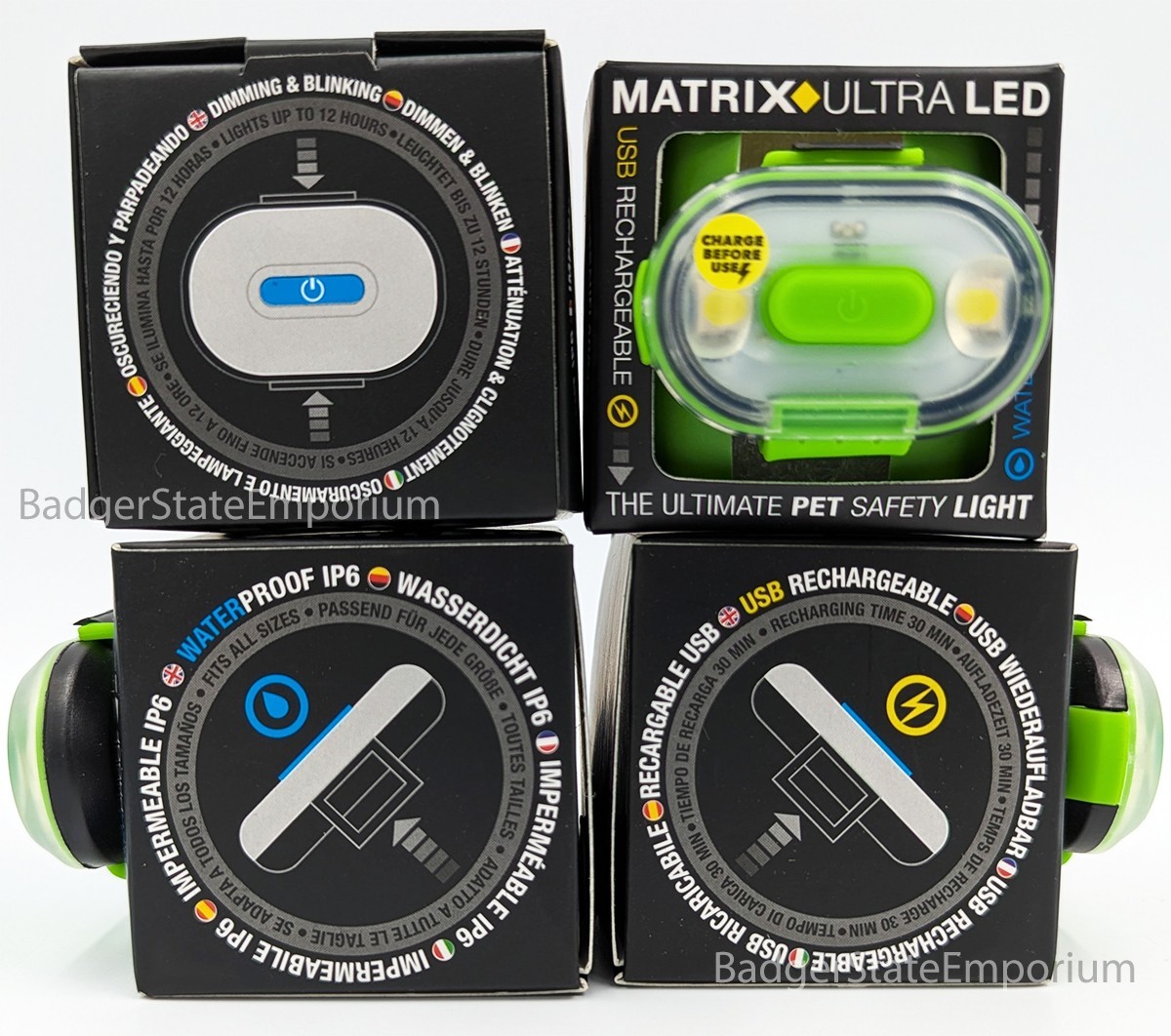 Max & Molly Matrix Ultra LED Safety Light Attaches to Any Dog Pet Collar Harness