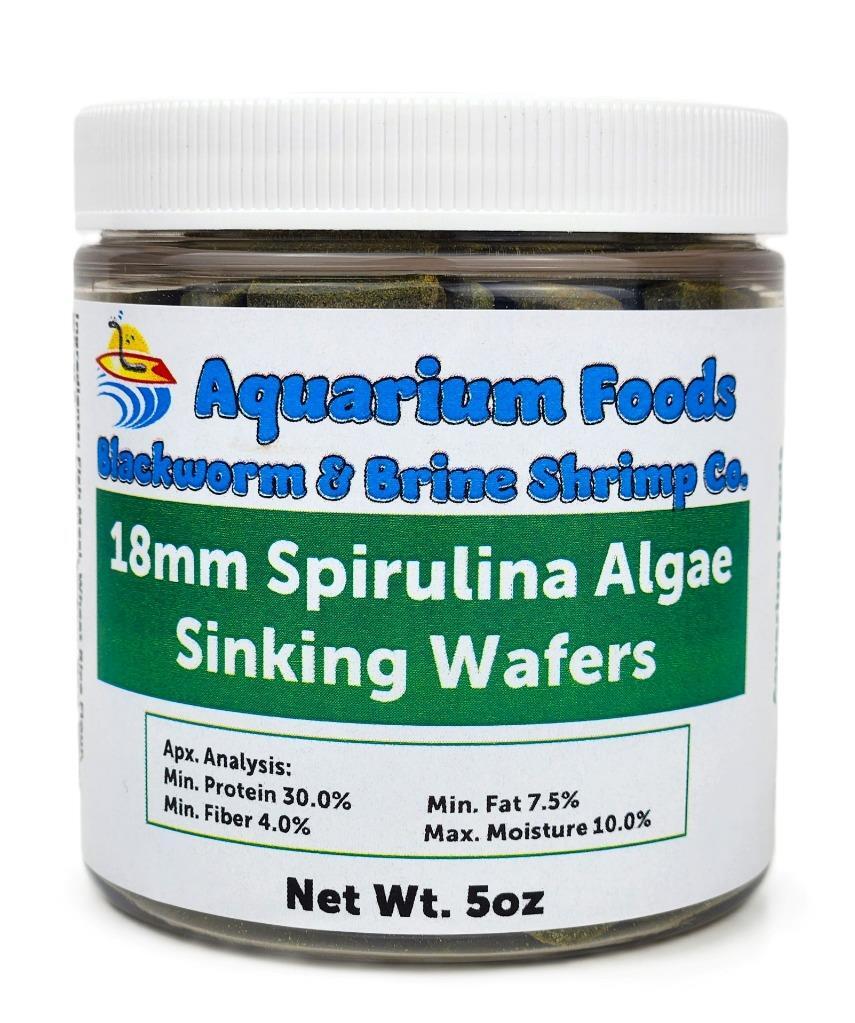 18mm Sinking Spirulina Veggie Algae Wafers Pleco Fish Food, FREE PELLETS/WAFERS!