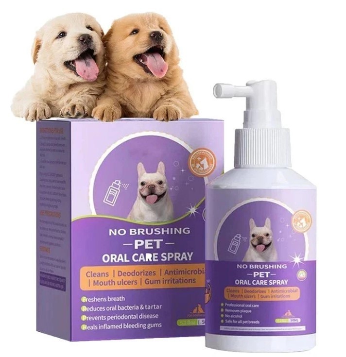 Teeth Cleaning Spray for Dogs & Cats Pet Oral Spray Clean Teeth 50ML 1PK