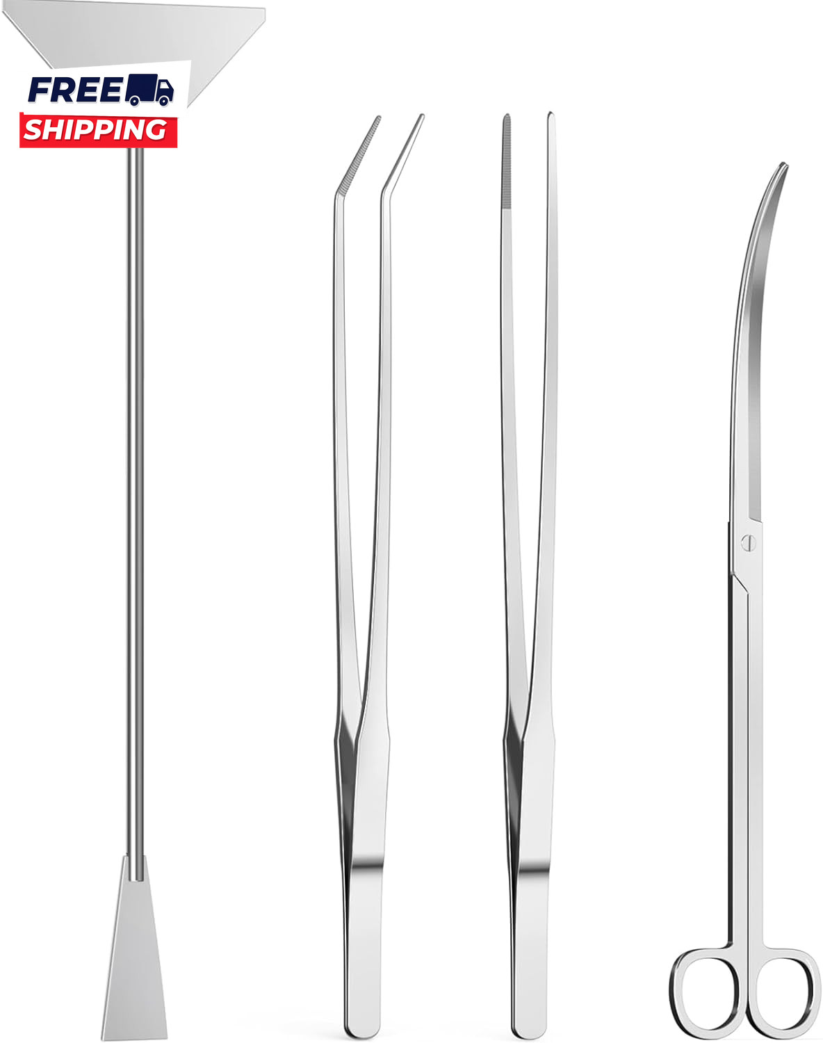 4Pcs Aquascaping Tools Aquascape Kit Long and Strong Aquarium Tweezers Scissors