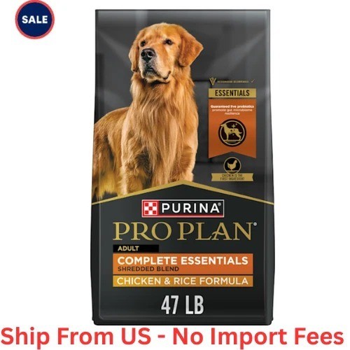 Purina Pro Plan Adult Shredded Blend Chicken & Rice Formula Dry Dog Food 47 lbs