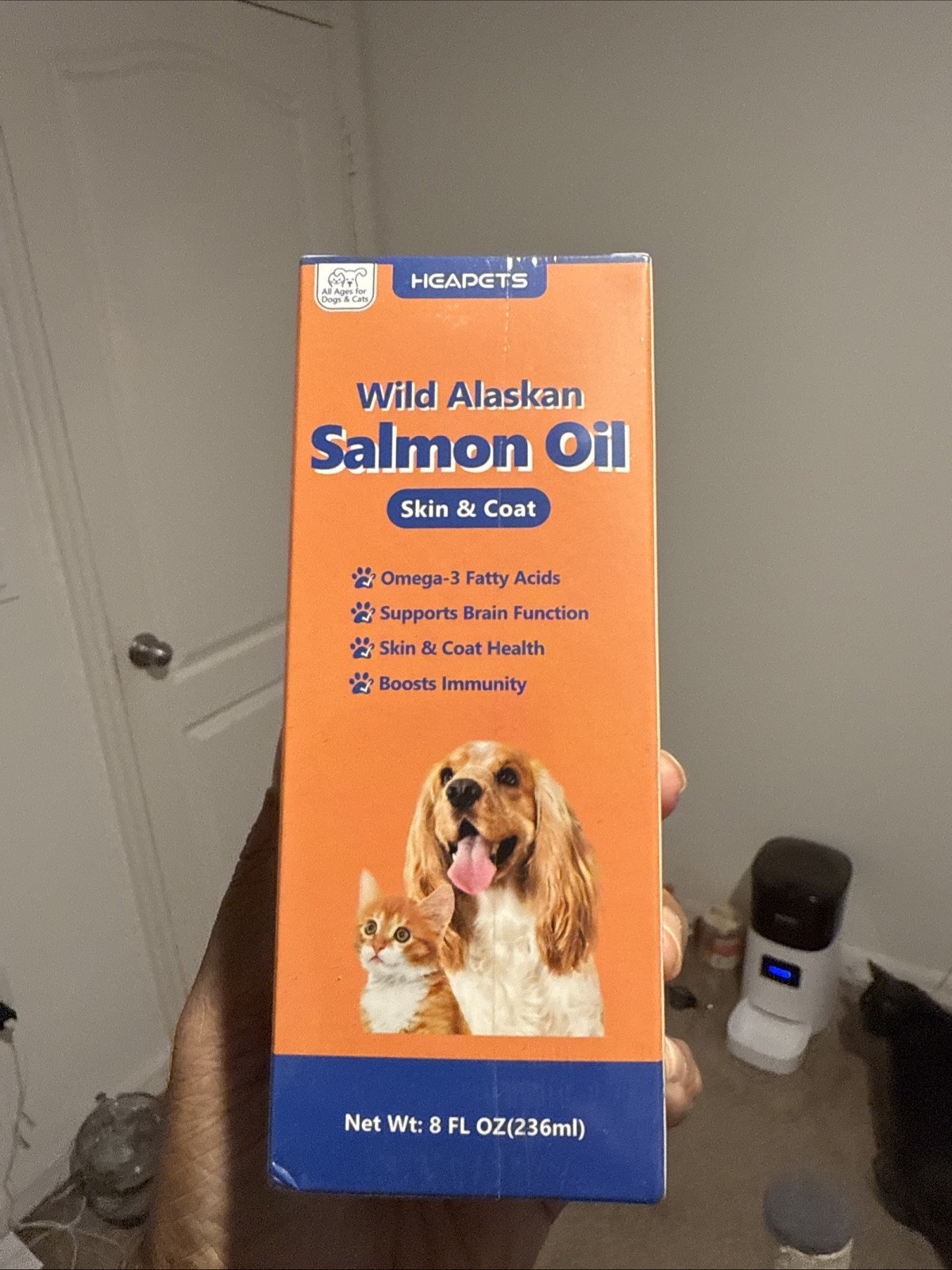 Wild Alaskan Salmon Oil Dogs & Cats Omega 3 Skin Coat Support 8oz Exp. 02/2027