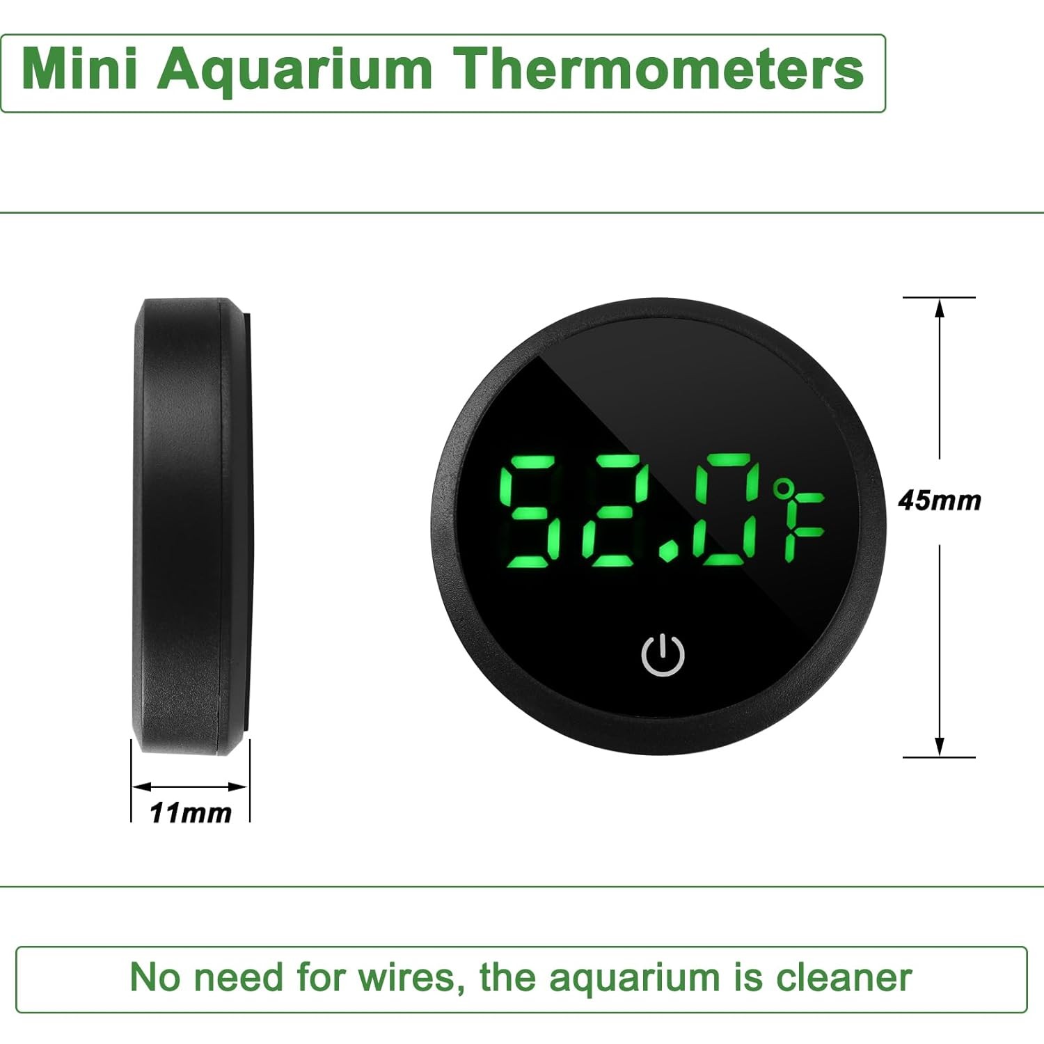 Aquarium Digital Thermometer LED Fish Tank Temperature Gauge Touch Screen Lot