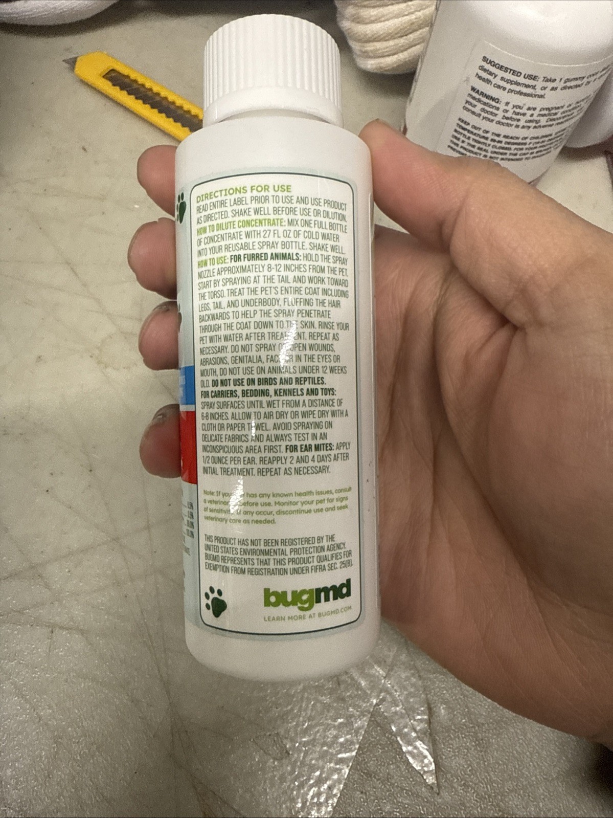 BugMD Flea and Tick Spray Flea and Tick Formula for Dogs, Flea and Tick 3.7 Oz