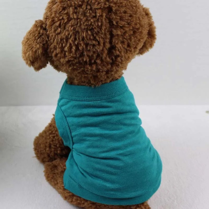 Cotton Dog T-Shirt Blank Pet Clothes Soft Puppy Vest for Small Medium Large Dogs