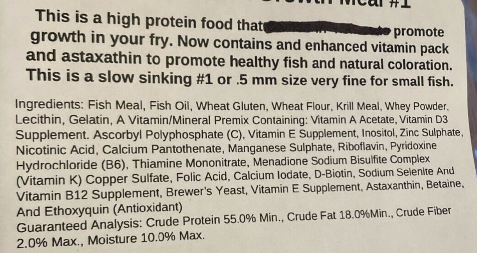 Premium „Growth Meal“ Fry Sinking Micro Crumb Cichlid Discus Tropical Food