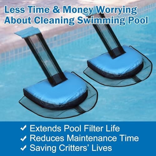 2Pk Animal Saving Escape Ramp for Pool, Floating Ramp Rescues, Frog Log Pad Blue