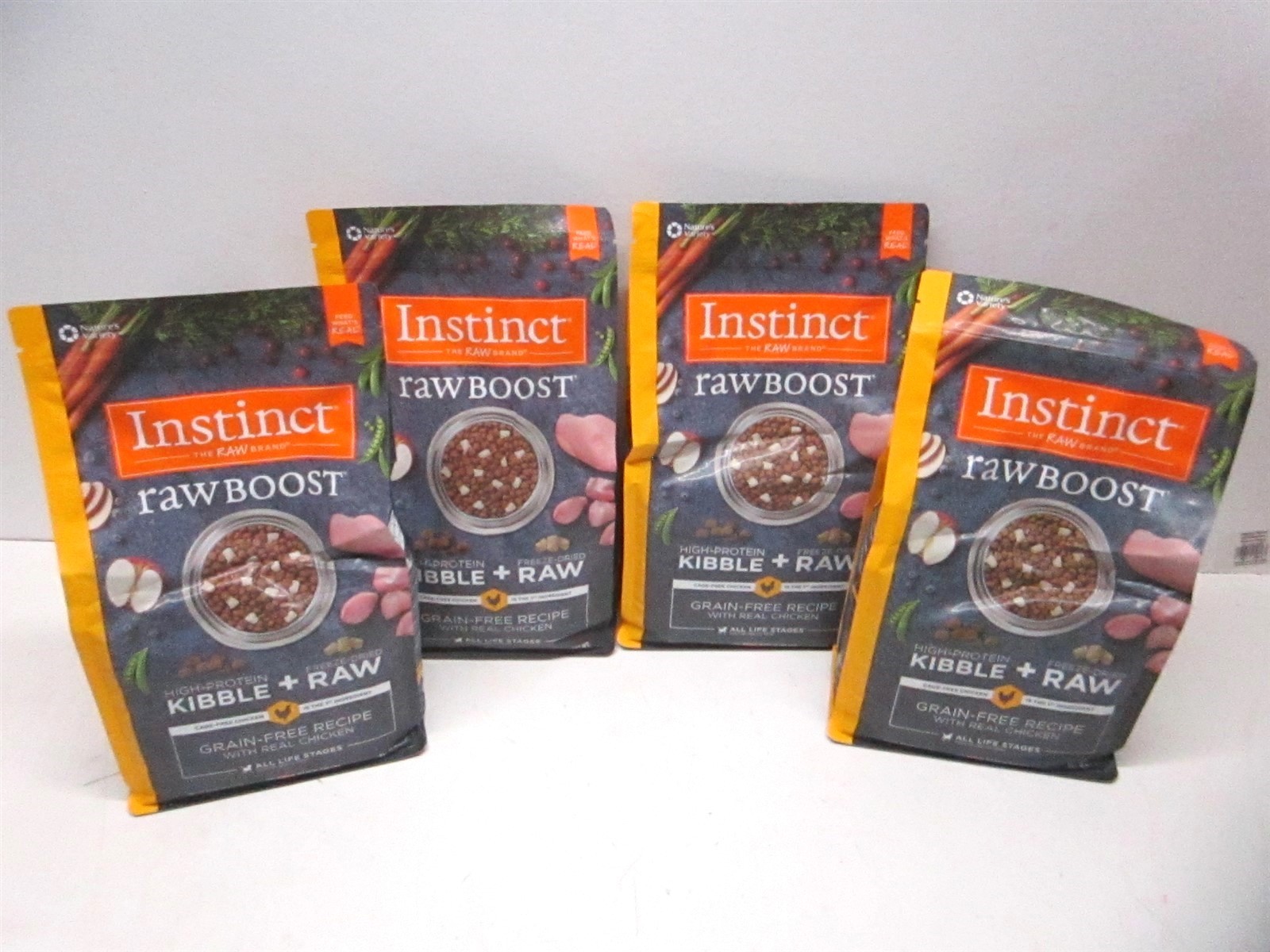Instinct 4lbs Raw Boost Natural Dry Dog Food w/ Freeze Dried Pcs-05/2026 – Qty 4