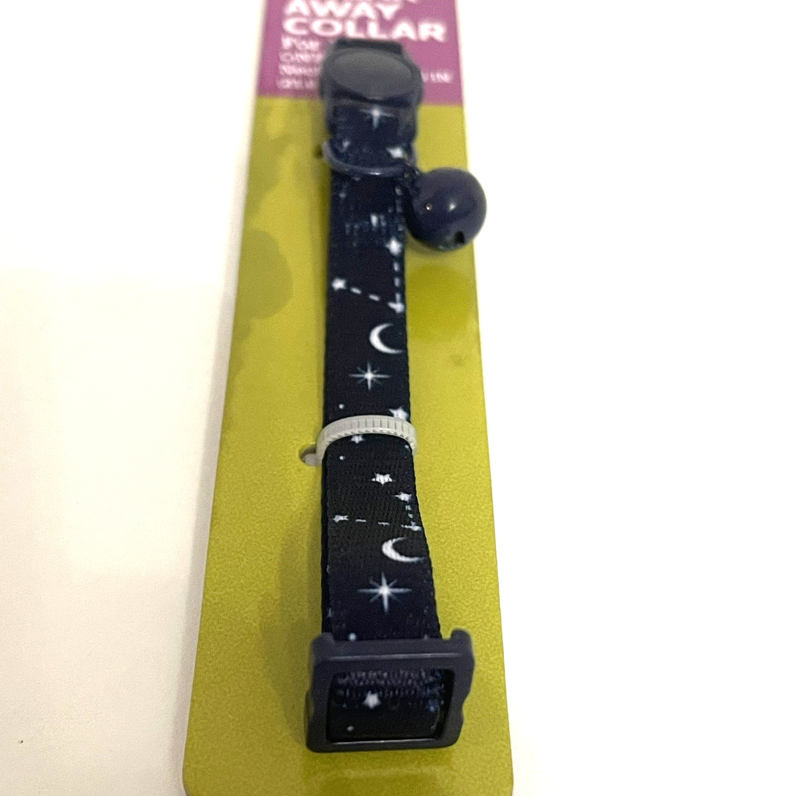 Break-Away Cat Collar With Bell – Celestial Stars & Moon Pattern – Vibrant Life