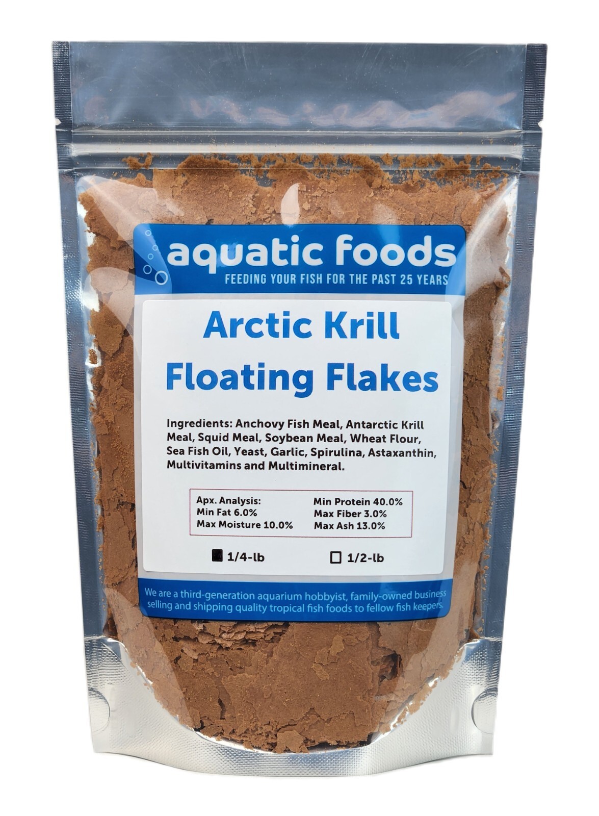 Arctic Krill Flakes for Cichlids ALL Tropicals, Marine Fish and Pond Fish. WL