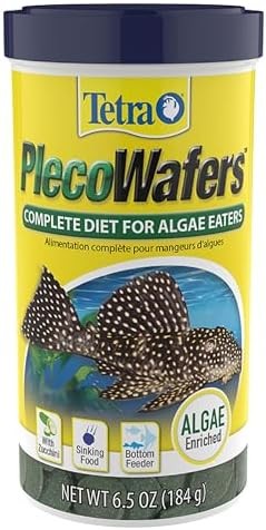 Tetra PlecoWafers for Algae-Eating Fish, 6.5 Ounces, Complete Daily Diet for Her
