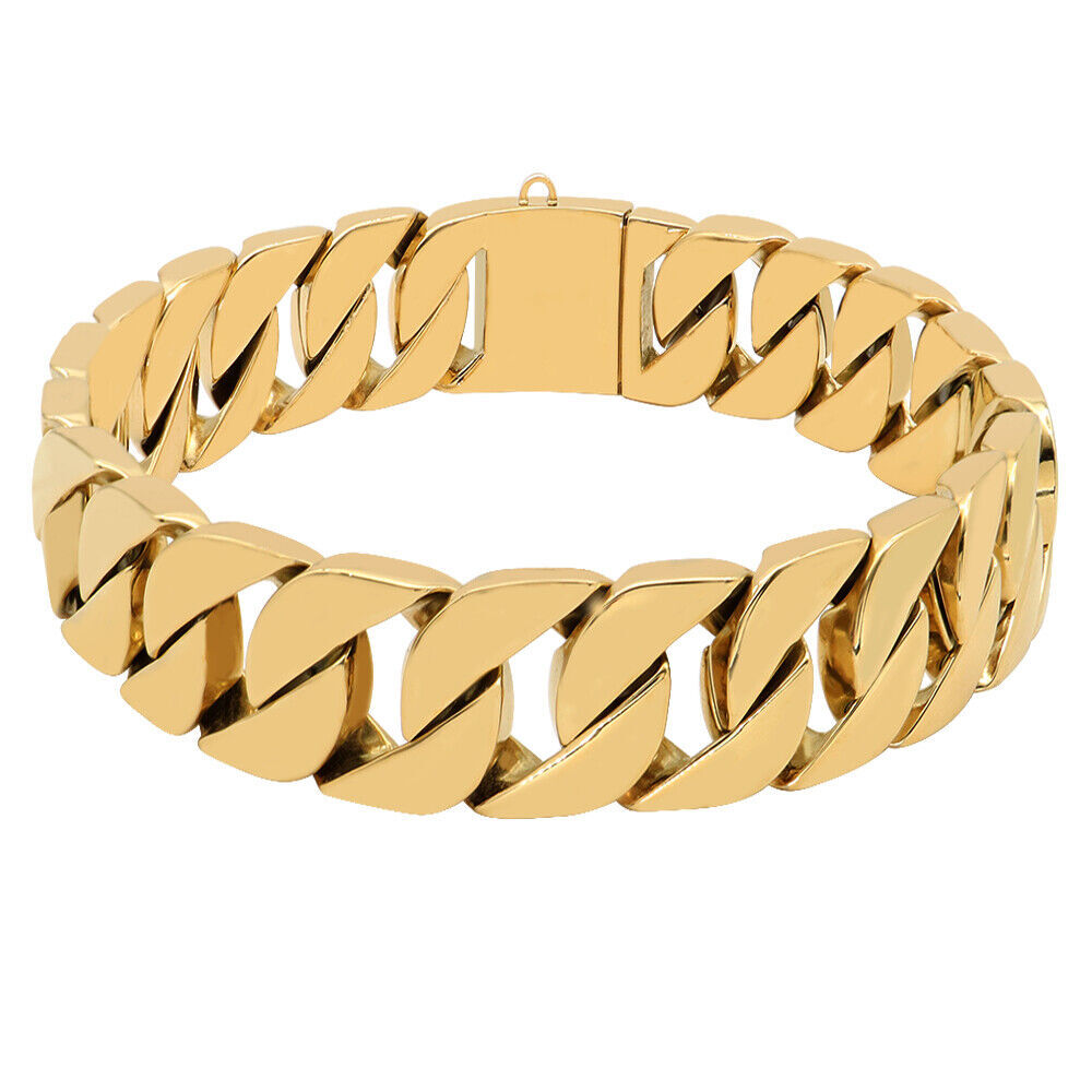 Big Dog Chain Collar with Buckle Strong Heavy Duty Stainless Steel Cuban Link