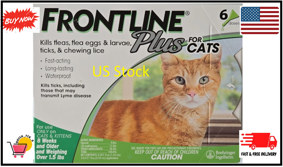 For CATS / 8 WEEKS / 6 Doses GENUINE