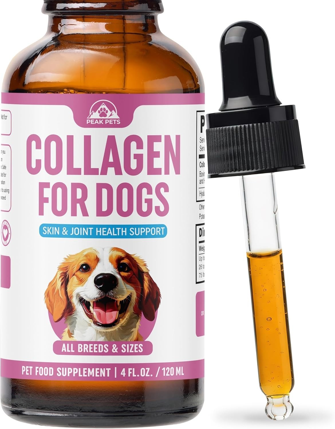 Premium Liquid Collagen for Dogs (120ml) Daily Collagen Dogs All Breeds & Sizes