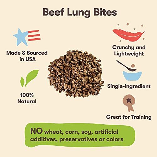 Beef Lung Dog Treats – Made and Sourced in the USA – Training Treat – 9 Ounce