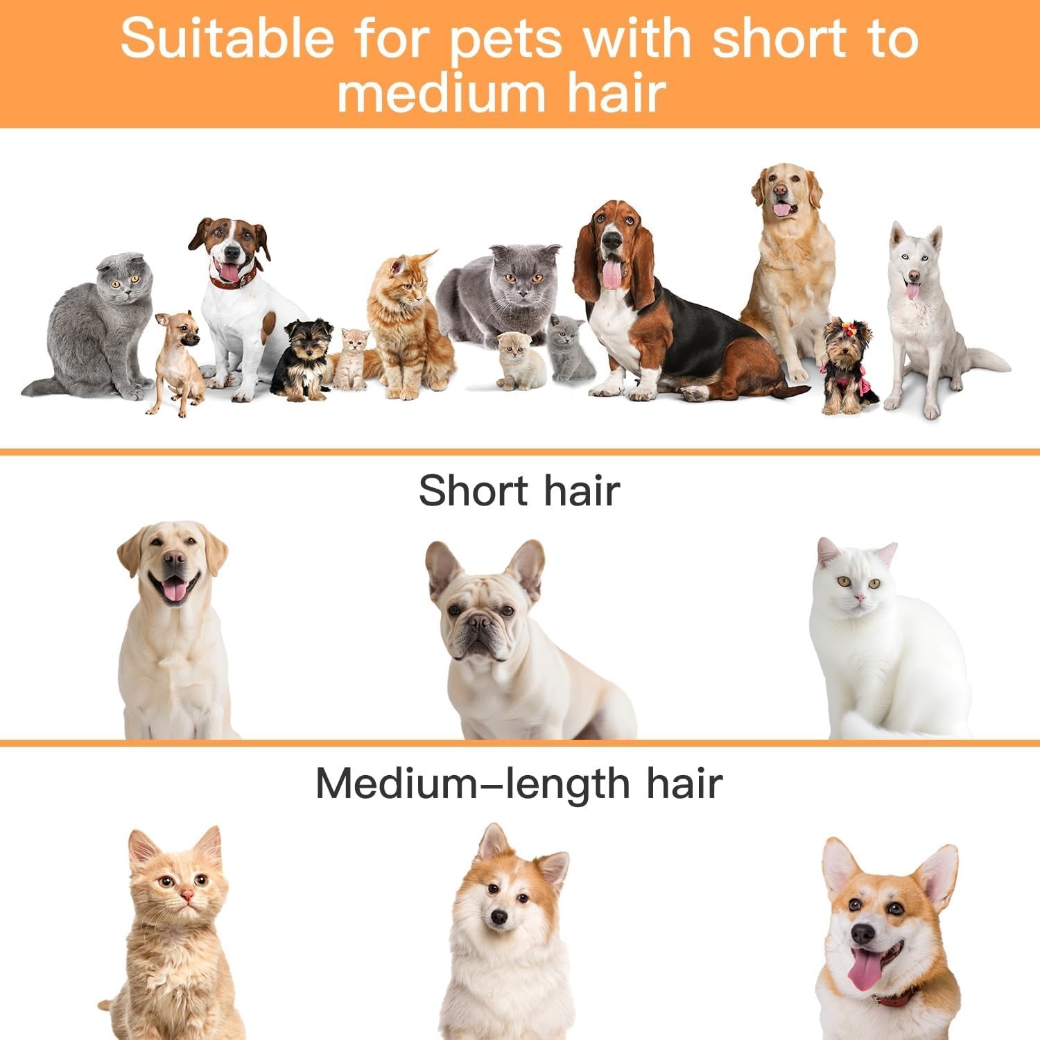 Pet Grooming Vacuum Kit Dog Cat Hair Clipper Trimmer Brush Low Noise Strong Suct