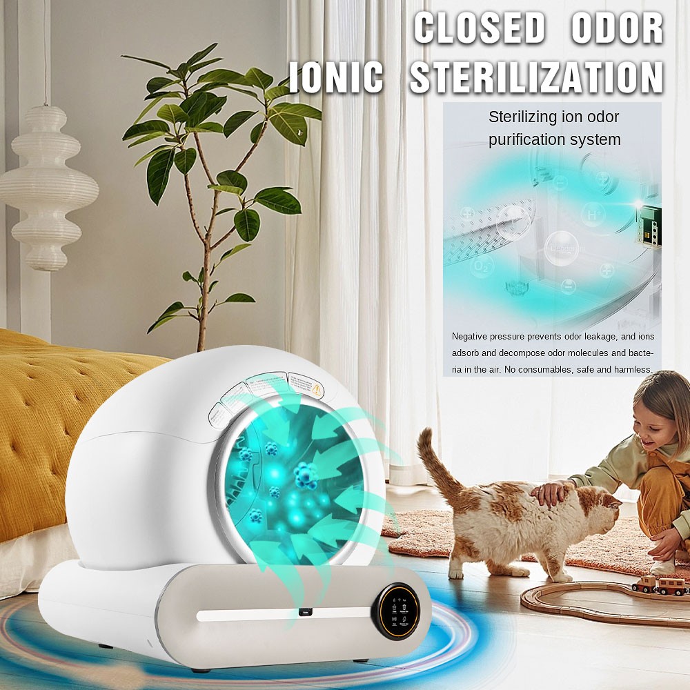 Self Cleaning Cat Litter Box:Automatic Cat Litter Cleaning Robot Large 65L Space
