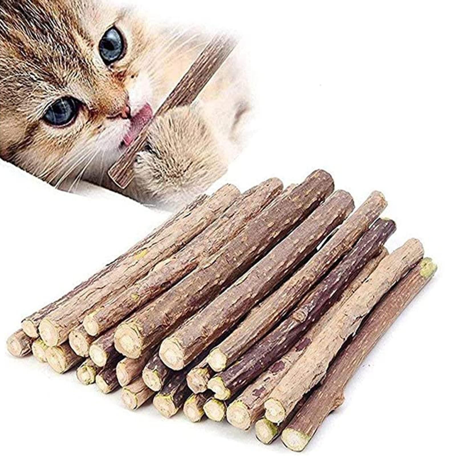 10 Pcs Catnip Sticks Organic Cat Chew Toys Natural Plant Matatabi Silvervine Ch