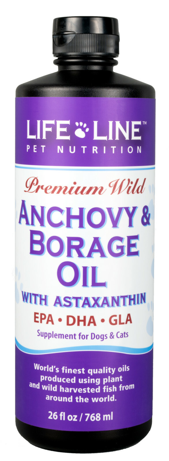 Life Line Pet Anchovy + Borage Oil with Astaxanthin for Pets