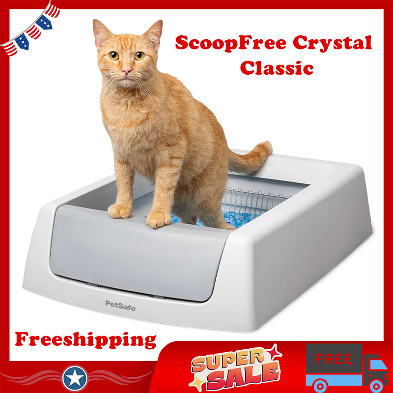 PetSafe ScoopFree Crystal Self Cleaning Litter Box Large Automatic Cat Box