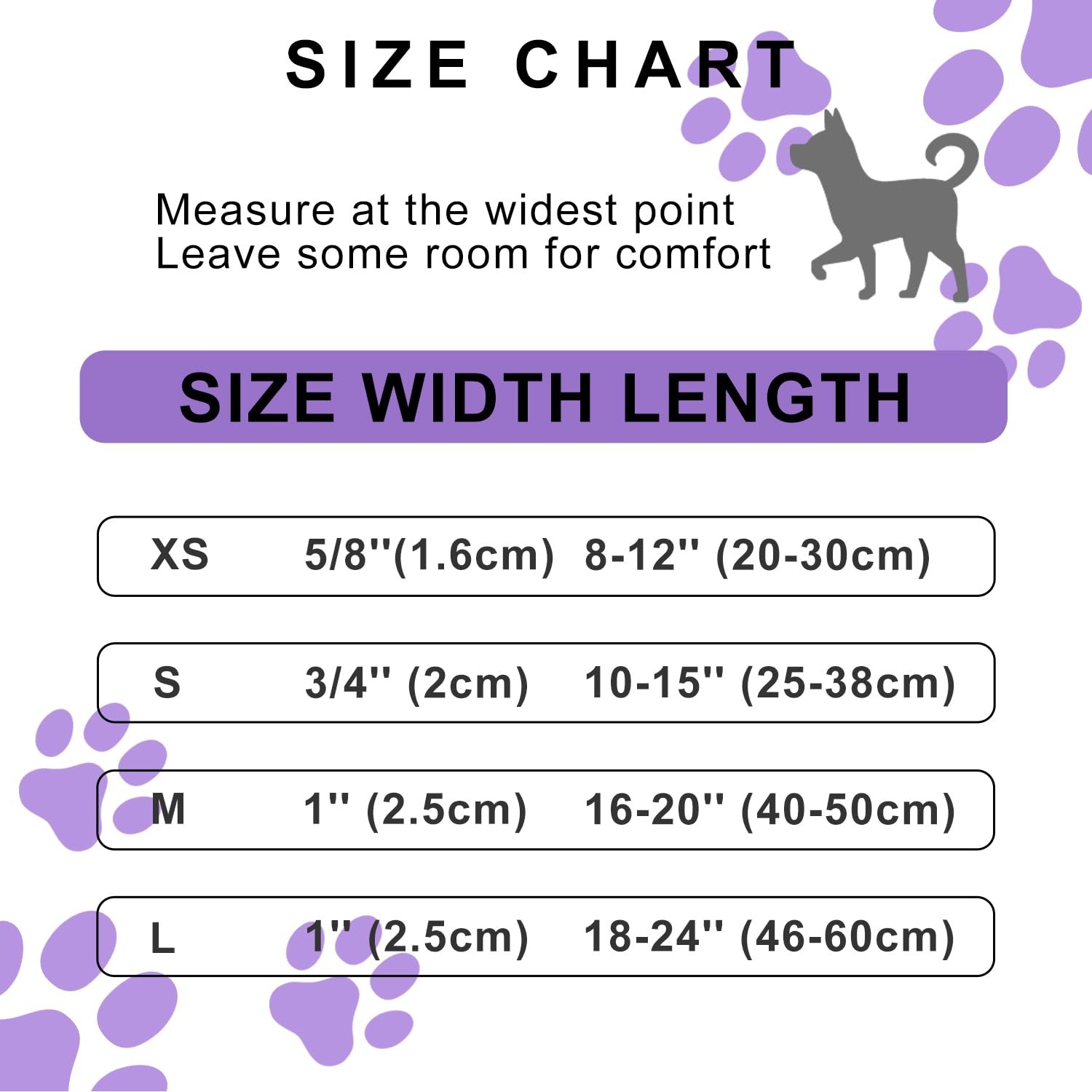 FURRYFECTION Reflective Medium(16-20″ Length,1.0″ Width), Purple Collar+Leash