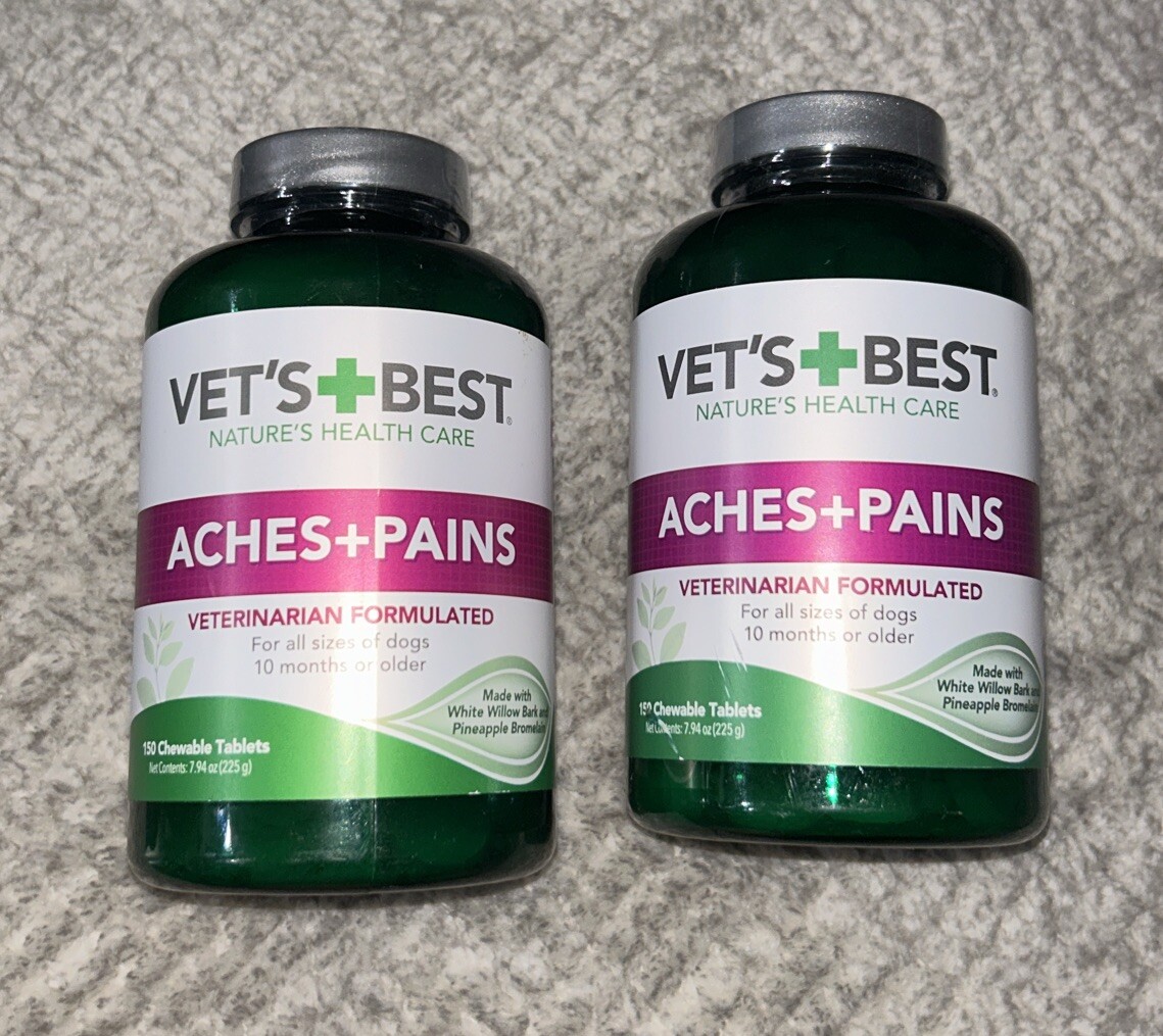 {2} Vet’s Best ~ Aches + Pains ~ 150 Chewable Tabs ~ Sealed ~ Exp.06/2027