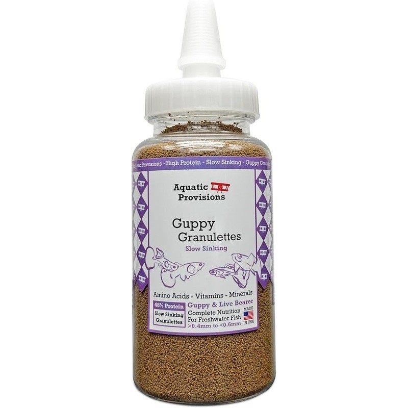 High Protein Slow Sinking Granules Fish Food Guppies 90g Immune Support