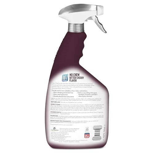 OUT! PetCare No Chew Bitter Cherry Flavor Deterrent, 32 fl oz / 945ml, WHITE