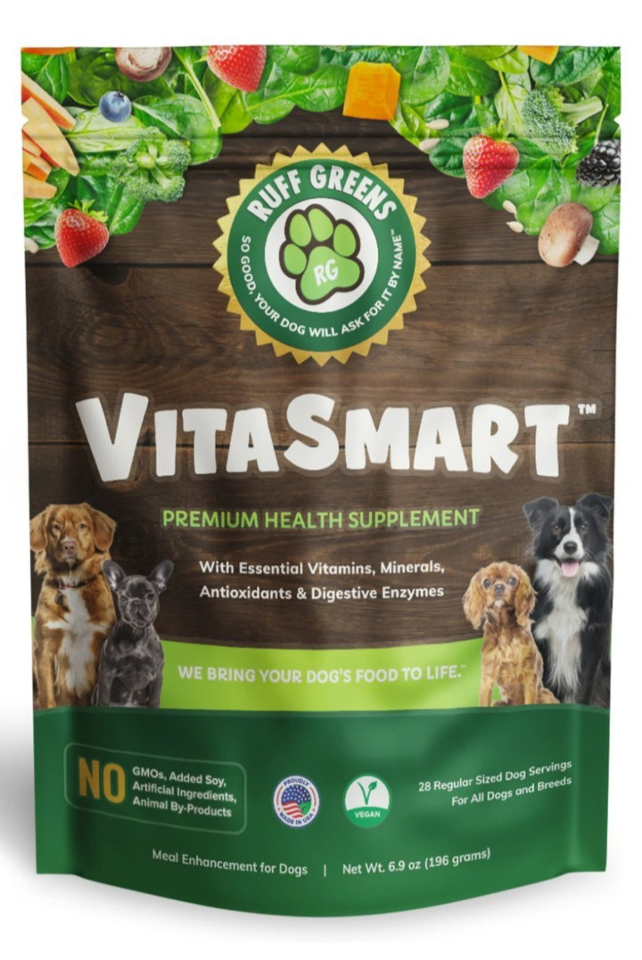 Ruff Greens Vita Smart – Dog Food Topper & Joint Supplement for Dogs – 6.9 oz