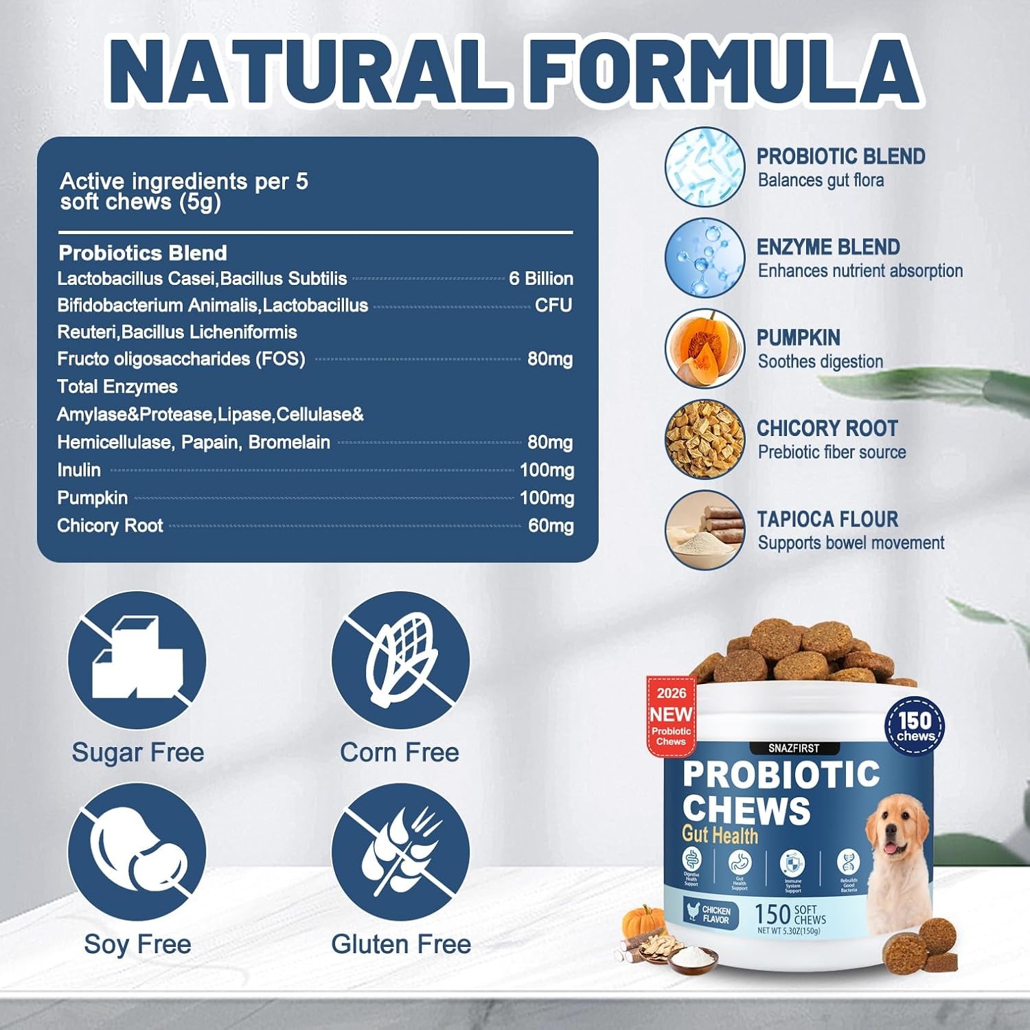 Probiotics for Dogs, Dog Probiotics Chews for Digestive Health & Gut Health, …