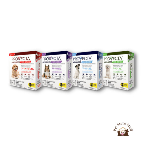 Provecta Advanced Flea & Tick Treatment for Dogs, MED/11-20 lb, 4 Monthly Doses