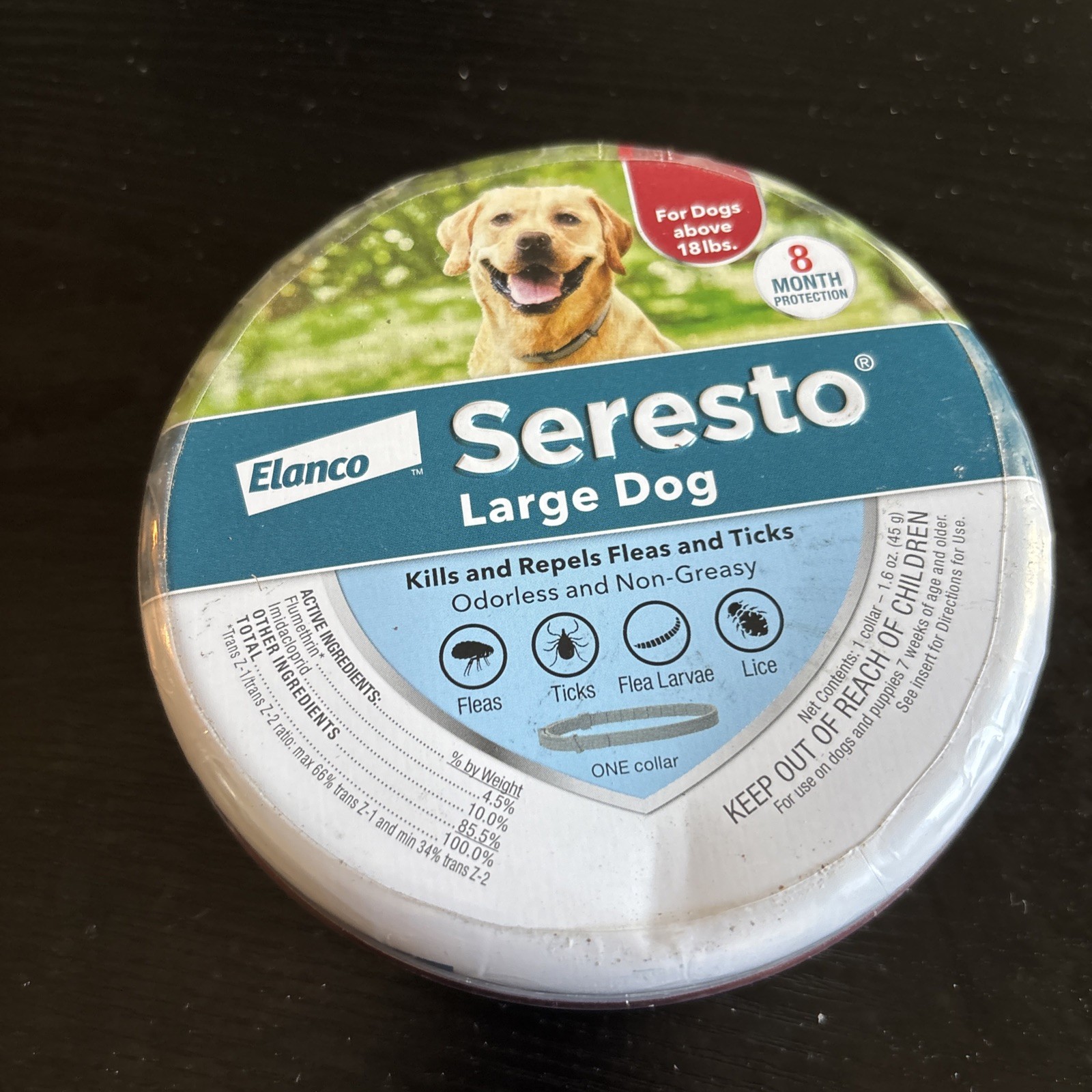 Seresto Flea & Tick Collar 8 Months Protection LARGE Dogs above 18lbs – Sealed