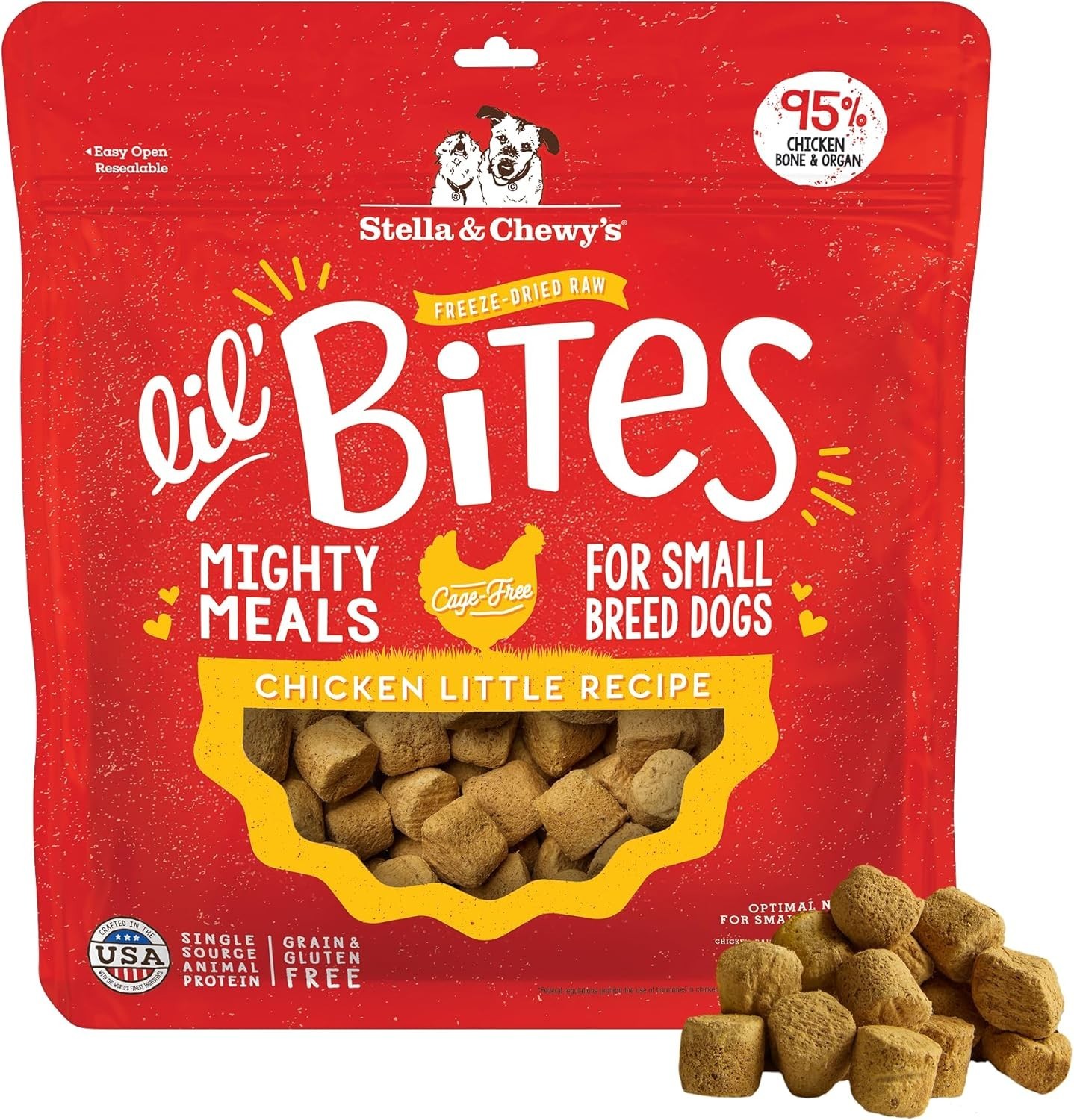 Freeze-Dried Raw Chicken Little Recipe for Small Dogs – 7 oz. Nutrient-Rich Bag