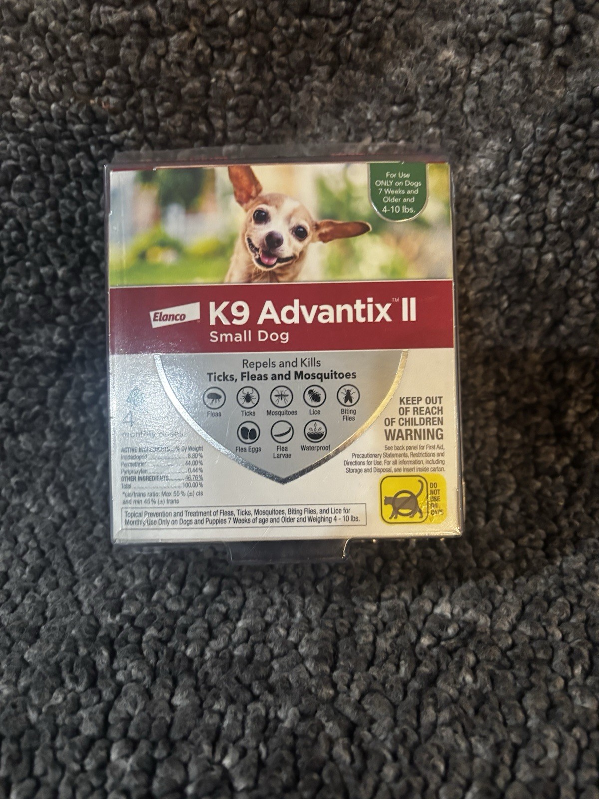 K9 Advantix II Flea and Tick Treatment For Small Dogs – 4 Pack