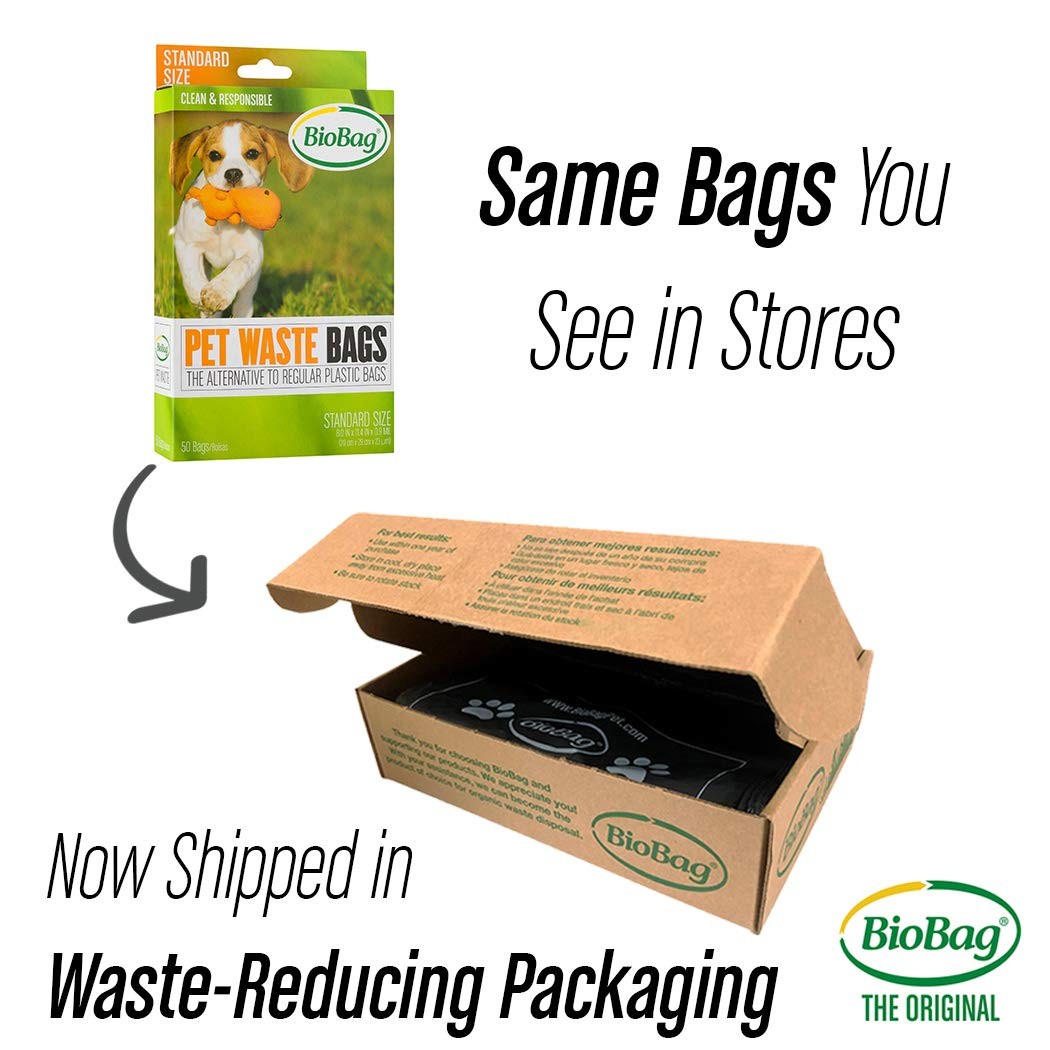 BioBag Pet Waste Bags, Standard Size, 200 Count, Great For All Dog Breeds, Fits